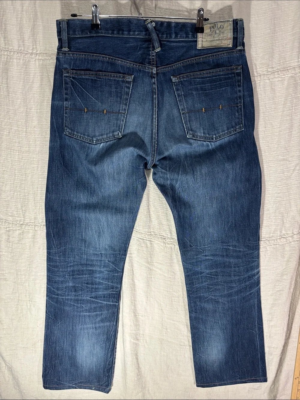 Polo Ralph Lauren Men’s Straight Jeans Medium Wash Tag 34x34 Measures 36x32 EUC